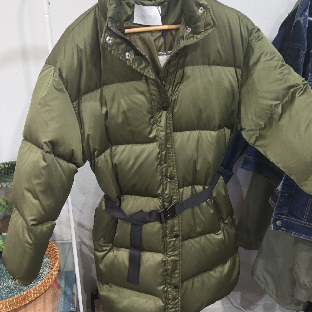 Women's Olive Puffer Jacket